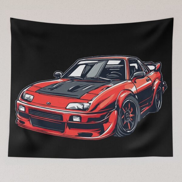 Item preview, Red JDM Sports Car Drift Tuner Automotive Art designed and sold by Digital Design Art.