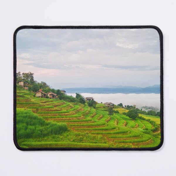 Item preview, Terraces Above the Clouds — Pa Pong Piang Rice Fields and Sea of Mist, Thailand designed and sold by Jomsunshine.