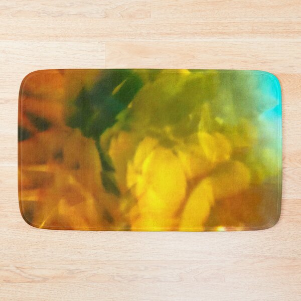Item preview, Golden Mist & Honey Blossom: Impressionist Amber & Turquoise Abstract Art designed and sold by ElionSolis.