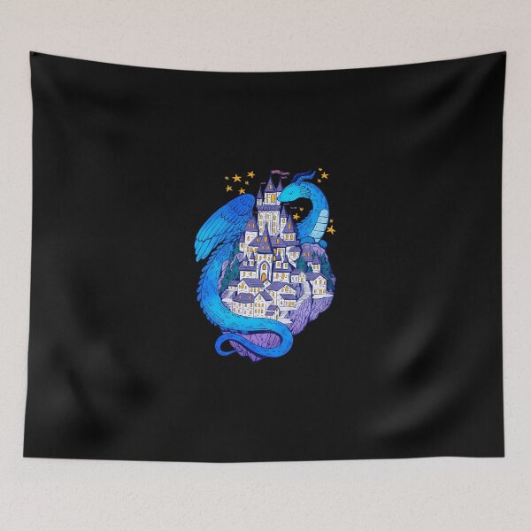 Item preview, Blue-Dragon-Guarding-His-Castle designed and sold by nesselma.
