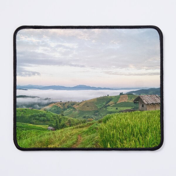 Item preview, Bamboo Hut Above the Sea of Mist — Morning at Pa Pong Piang, Thailand designed and sold by Jomsunshine.