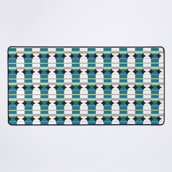 Item preview, Retro Geometric Arch Pattern in Teal and Sage Green designed and sold by PatternXOXO.