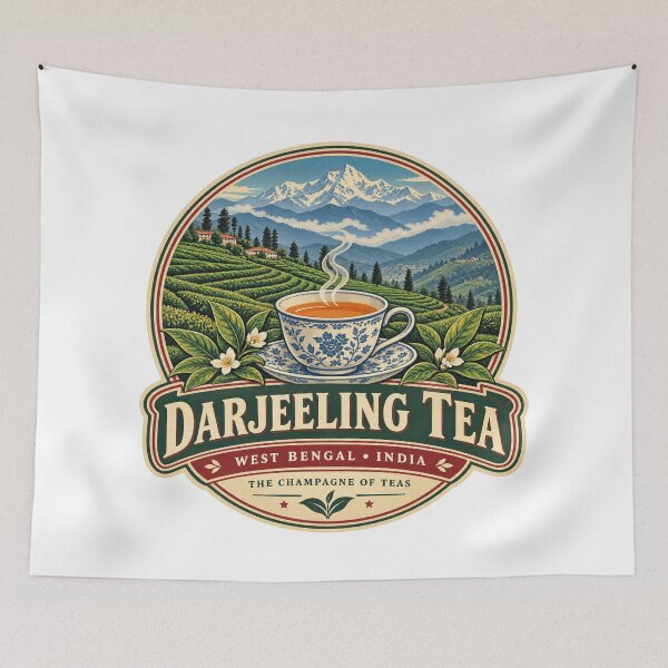 Item preview, Darjeeling Tea Vintage Heritage Travel Badge designed and sold by Globalcitytees.