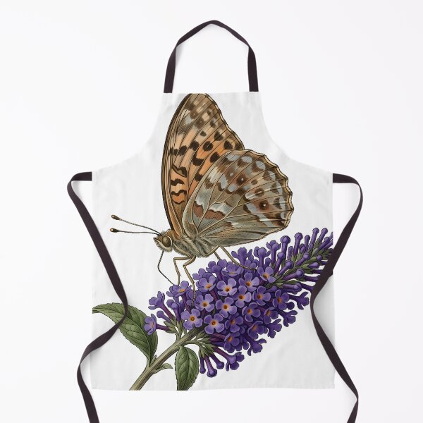 Item preview, Vintage Naturalist Silver-Washed Fritillary on Buddleia — Antique Butterfly Art designed and sold by Catch333.
