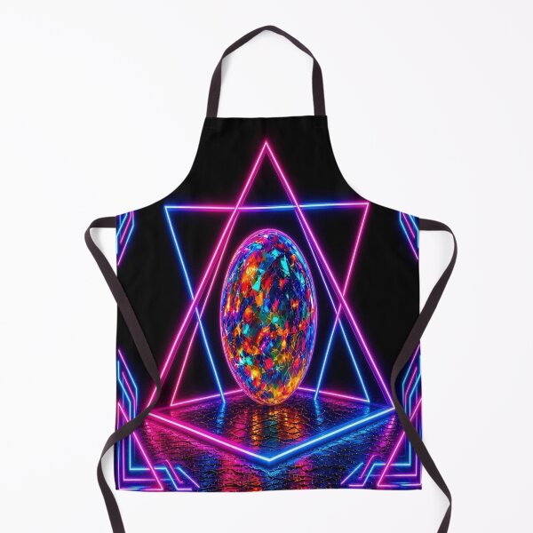 Item preview, Neon Cyber Sacred Star - Psychedelic Prismatic Cosmic Orb Art designed and sold by Breezes-of-Ida.