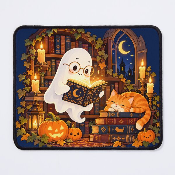 Item preview, Haunted Library Ghost Reading designed and sold by thetechnopath.