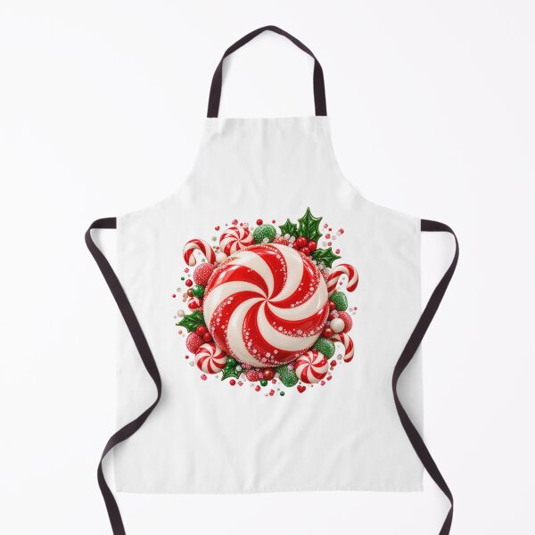 Item preview, Christmas Peppermint Candy with Holly and Candy Canes designed and sold by Pixanova.