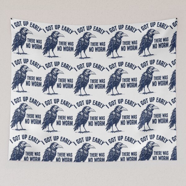 Item preview, I Got Up Early There Was No Worm Funny Grumpy Crow Sarcastic  designed and sold by snailslowdance.