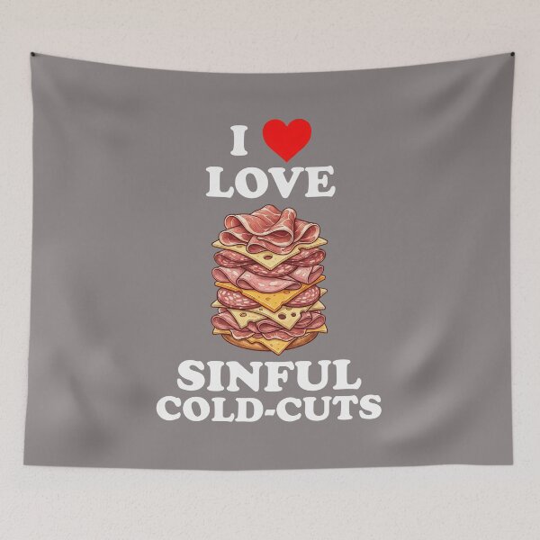Item preview, I Love Sinful Cold-Cuts Food Tee-75 designed and sold by PhilipposEwald.