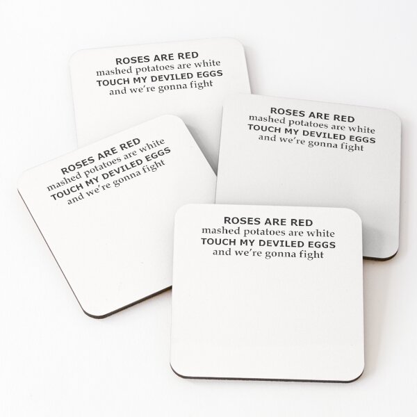 Item preview, Roses Are Red Mashed Potatoes Are White Touch My Deviled designed and sold by OddityVault.