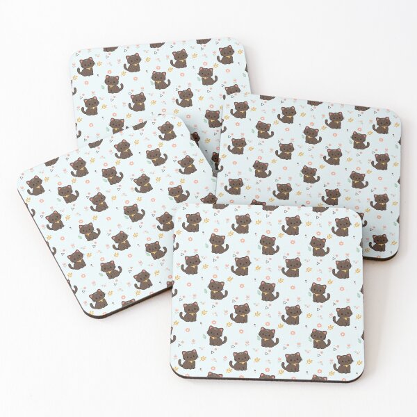 Item preview, Cute Brown Cats Seamless Pattern designed and sold by prapapon.