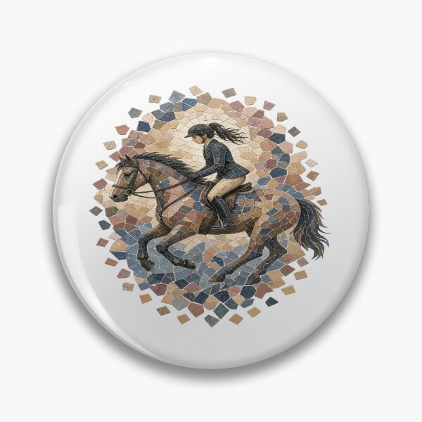 Item preview, Equestrian Horse Riding Mosaic Tile Stonework Portrait T-Shirt designed and sold by Sushikidsntoddlers.