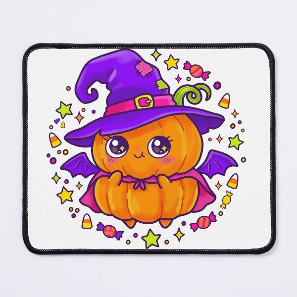 Item preview, Cute Kawaii Halloween Pumpkin Witch Bat designed and sold by indbright.