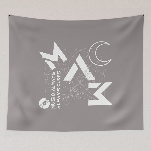 Item preview, MAC Music Always Cures Typographic T-Shirt-52 designed and sold by SebastianWittel.