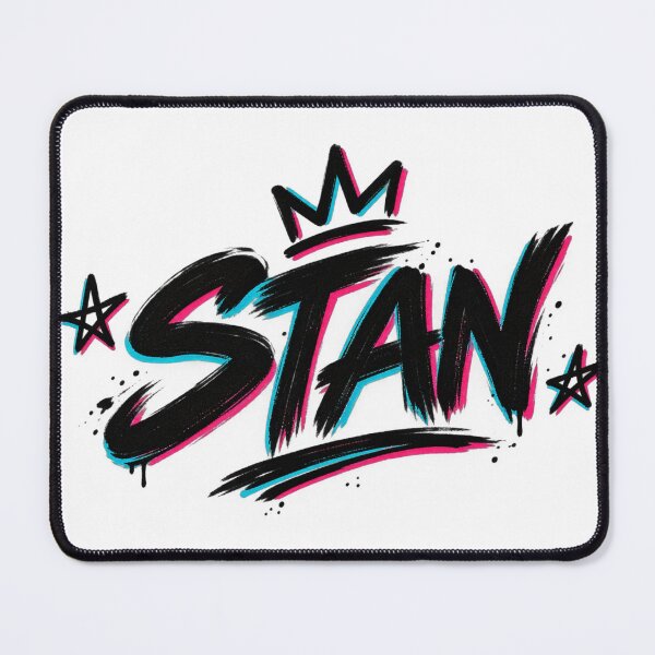 Item preview, STAN Neon Graffiti Typography – Cyber Pop Streetwear Design designed and sold by LarkLeaf.