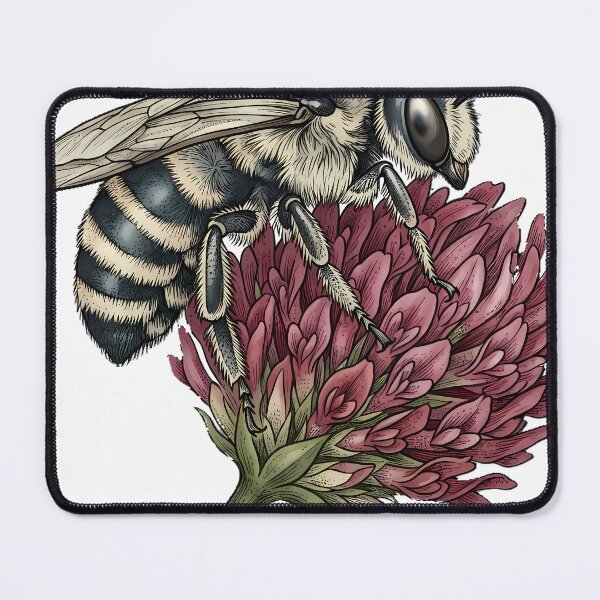 Item preview, Vintage Naturalist Leafcutter Bee on Clover — Antique Bee Art designed and sold by Catch333.