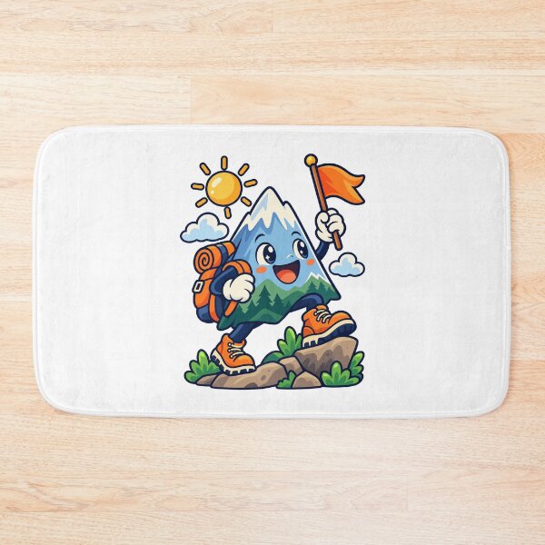 Item preview, Cute Mountain Hiker Outdoor Adventure Mascot designed and sold by Krasnovaovaova.