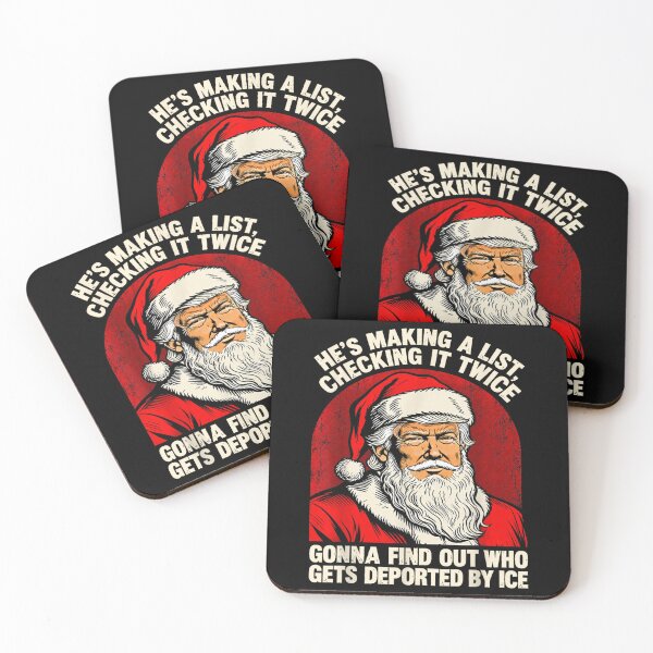 Item preview, He's Making A List Checking It Twice Political Christmas designed and sold by Dela3.
