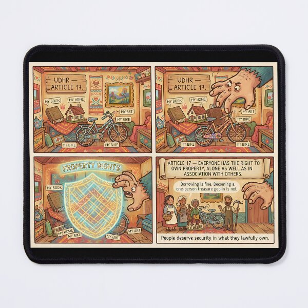 Item preview, Your property is your right, protected by Article 17. designed and sold by Mianku | Für das Leben.