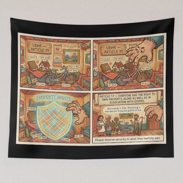 Item preview, Your property is your right, protected by Article 17. designed and sold by Mianku | Für das Leben.