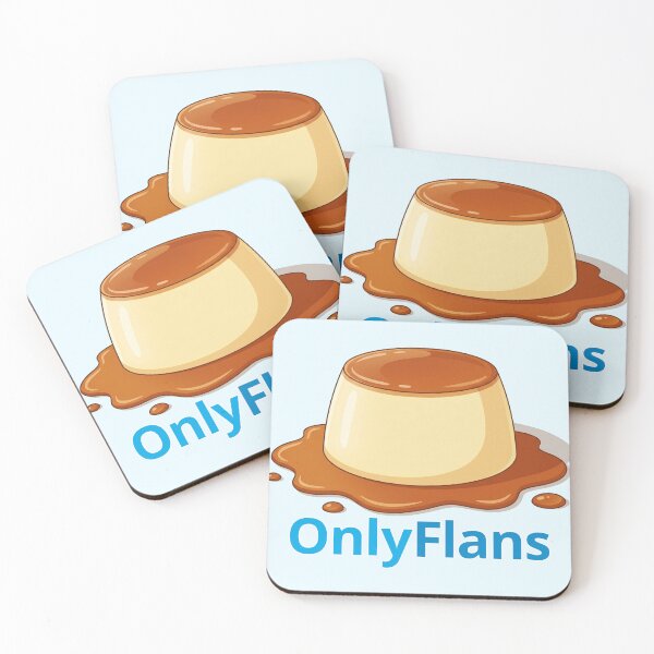 Item preview, OnlyFlans Funny Dessert Parody - Caramel Flan Pun Art designed and sold by Silly Goose Party.