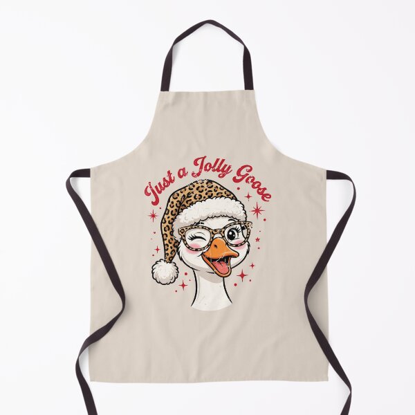 Item preview, Christmas Goose in Leopard Print Santa Hat designed and sold by dudelinart.