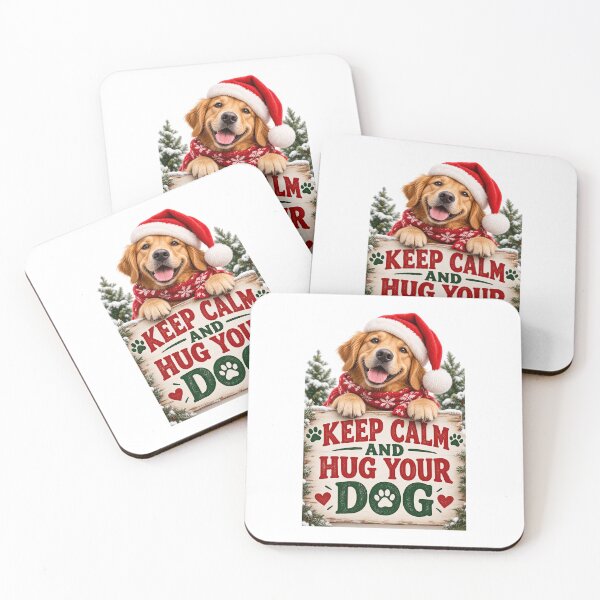 Item preview, Keep Calm and Hug Your Dog – Funny Christmas Dog Lover Holiday Design designed and sold by Trifa1 Fashion.