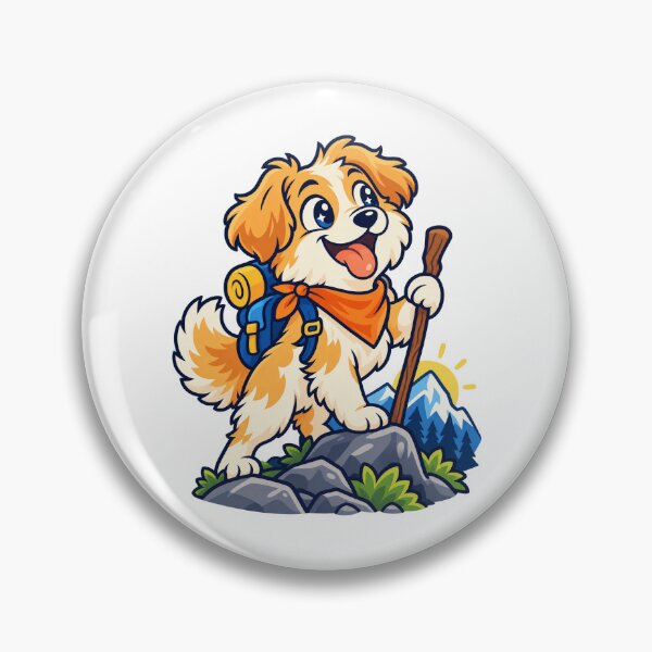 Item preview, Cute Dog Hiking Adventure Outdoor Mascot designed and sold by Krasnovaovaova.