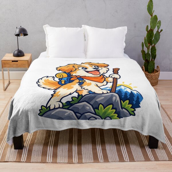 Item preview, Cute Dog Hiking Adventure Outdoor Mascot designed and sold by Krasnovaovaova.