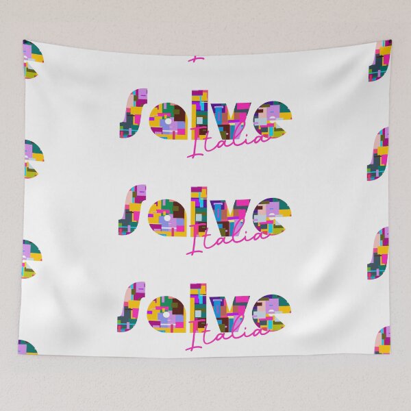 Item preview, Salve, Lecce, Italy, Italia, colorful typography design for travellers designed and sold by Wanderful-roads.