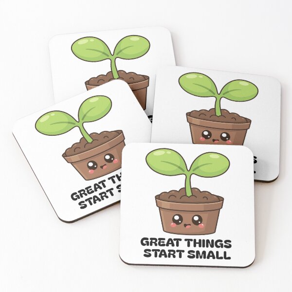 Item preview, Great Things Start Small - Cute Kawaii Plant Sprout Personal Growth designed and sold by Frafri92.