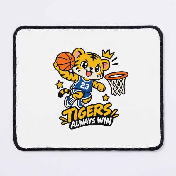 Item preview, Kawaii Tiger Basketball Champion Cute Tigers Always Win designed and sold by RonBear-Designs.