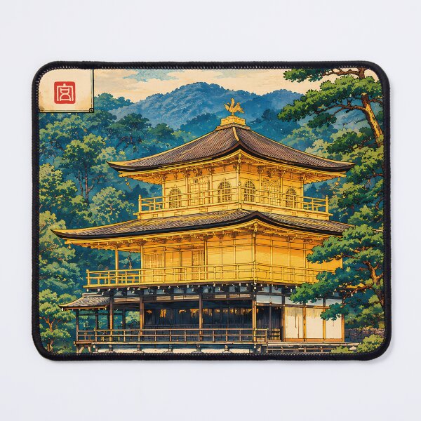Item preview, Golden Pavilion of Kyoto – Kinkaku-ji Japanese Ukiyo-e Art designed and sold by Neo Japonism Art.