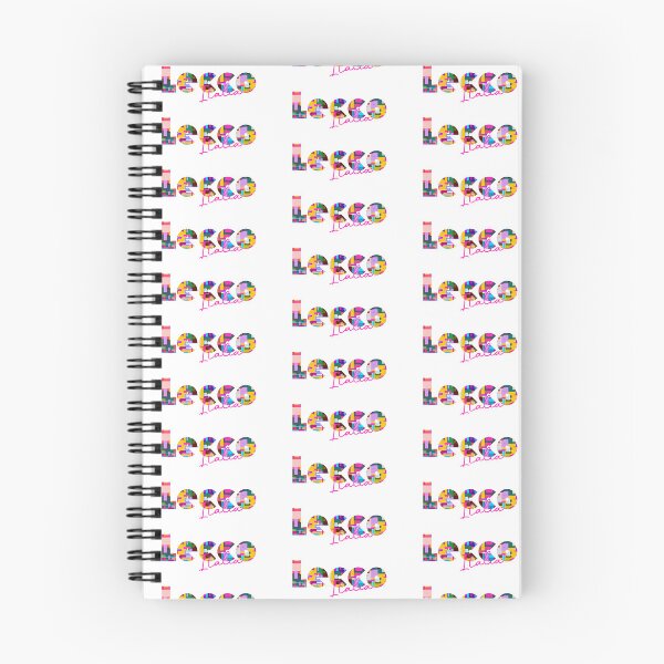 Item preview, Lecco, Italy, Italia, colorful typography design for travellers designed and sold by Wanderful-roads.