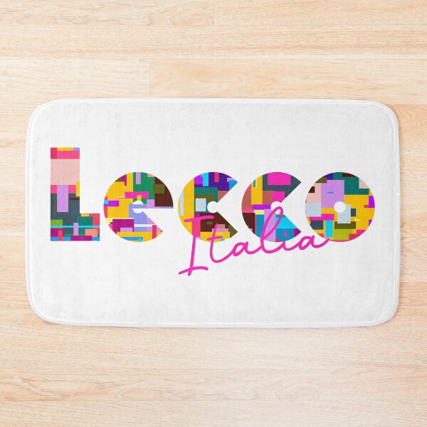 Item preview, Lecco, Italy, Italia, colorful typography design for travellers designed and sold by Wanderful-roads.