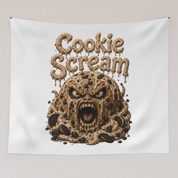 Item preview, Cookie Scream - Scary Cookie Monster Funny Horror Food Art designed and sold by HorrorWorldWeb.