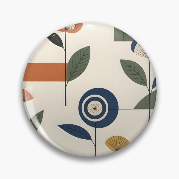 Item preview, Mid Century Modern Geometric Floral Pattern designed and sold by Sybille-Yates.