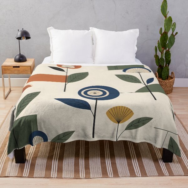 Item preview, Mid Century Modern Geometric Floral Pattern designed and sold by Sybille-Yates.