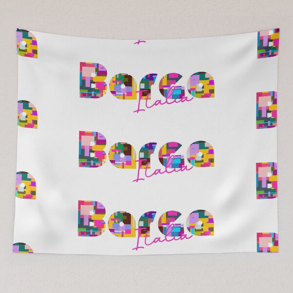 Item preview, Barga, Lucca, Italy, Italia, colorful typography design for travellers designed and sold by Wanderful-roads.