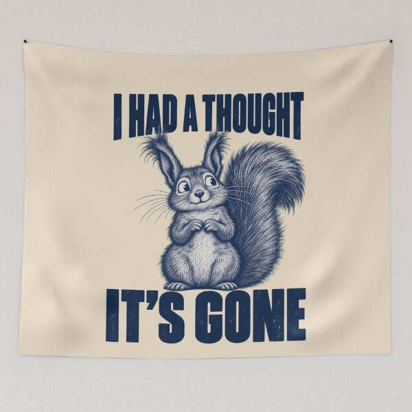 Item preview, I Had a Thought It's Gone – Forgetful Vintage Squirrel designed and sold by AmiGraph.