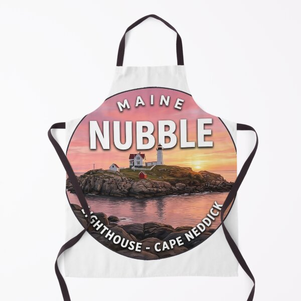 Item preview, Nubble Lighthouse Maine Sunset Island Round Badge Sticker designed and sold by DetourDgn.