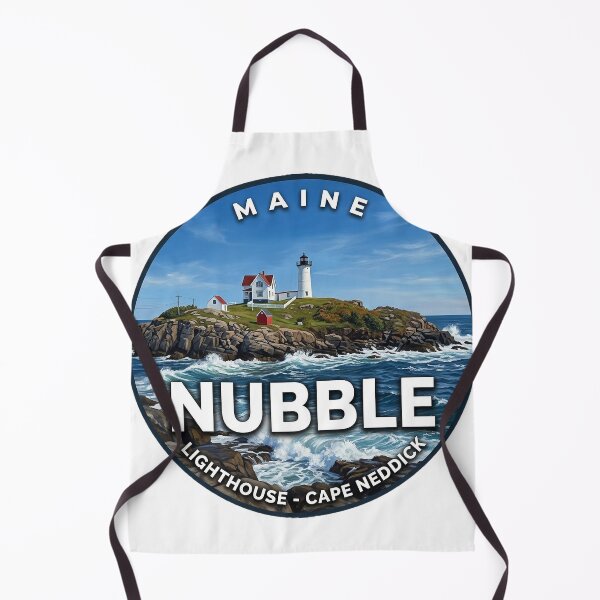 Item preview, Nubble Lighthouse Maine Summer Surf Round Badge Sticker designed and sold by DetourDgn.