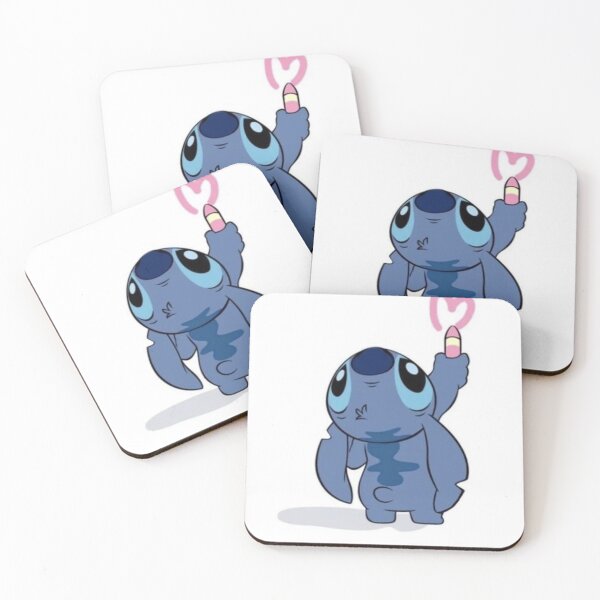 Item preview, Cute Blue Alien Stitch Drawing Heart Art Design designed and sold by RendszikeStudio.