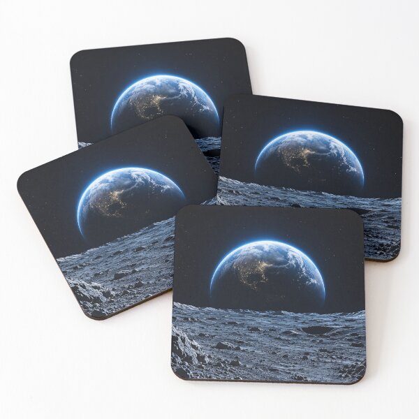 Item preview, Earthrise Over a Cratered Moon designed and sold by ArcanaAbsolute.