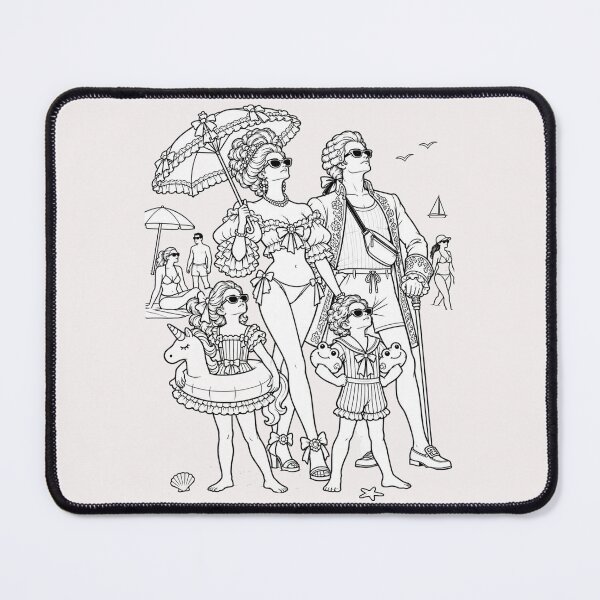 Item preview, Rococo Beach Vacation – Aristocratic Family Line Art. designed and sold by NewtBoo.