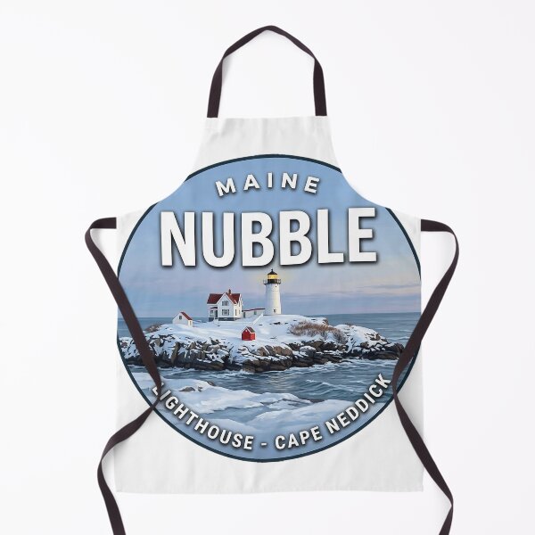 Item preview, Nubble Lighthouse Maine Winter Light Round Badge Sticker designed and sold by DetourDgn.