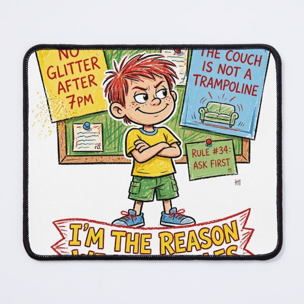Item preview, I'm The Reason We Have Rules Funny Kids Shirt designed and sold by Hearth & Hue.