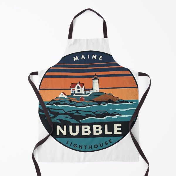 Item preview, Nubble Lighthouse Maine Retro Sunset Vintage Badge Sticker designed and sold by DetourDgn.