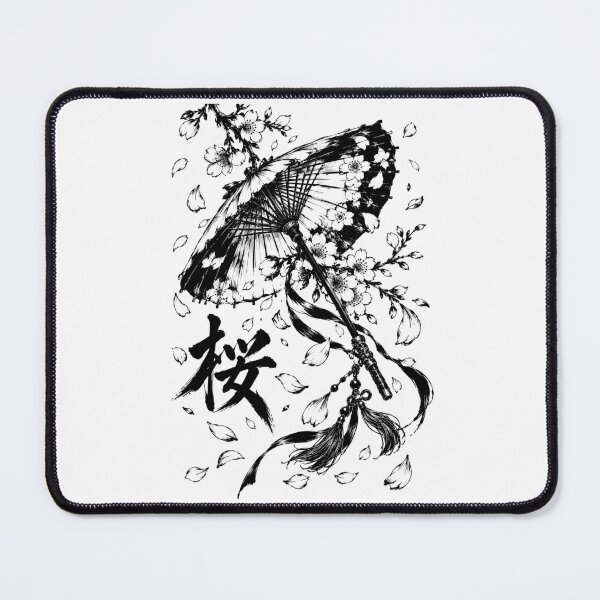 Item preview, Sumi-e Wagasa Amid Falling Sakura designed and sold by bapupa.
