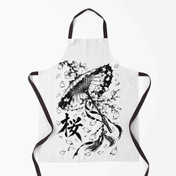 Item preview, Sumi-e Wagasa Amid Falling Sakura designed and sold by bapupa.